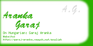 aranka garaj business card